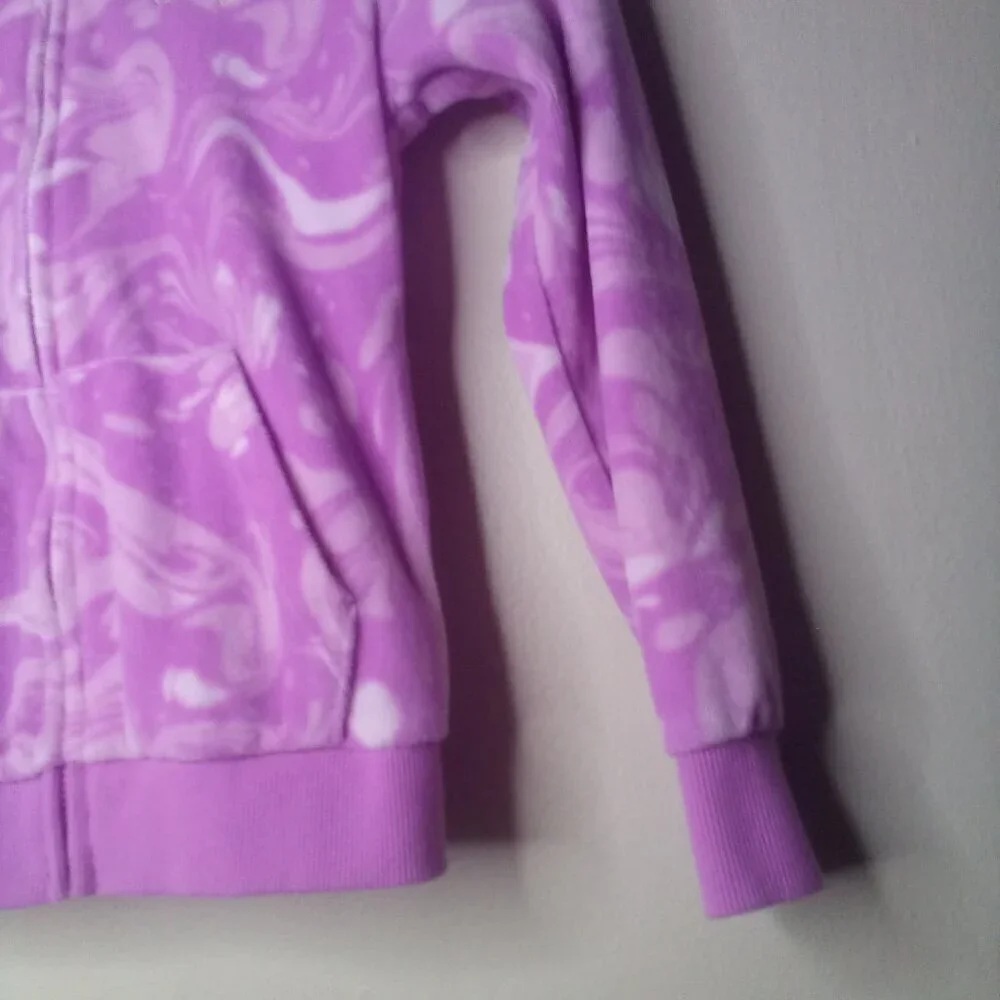 Juicy Couture Jacket Girls 7 Fleece Full Zip Pocket Pink